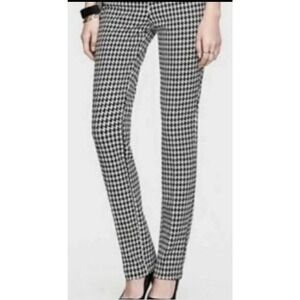 EXPRESS ~Woman Size 4R~ Columnist Black/White Geometric Slim Straight Leg Pants.